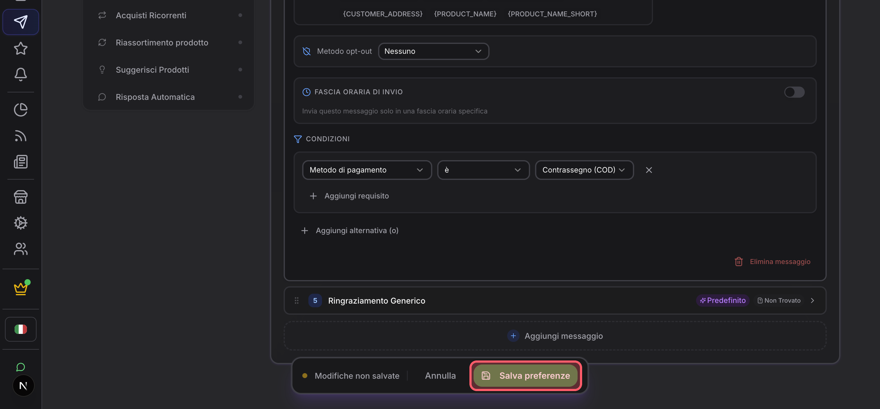 Guarda las preferencias