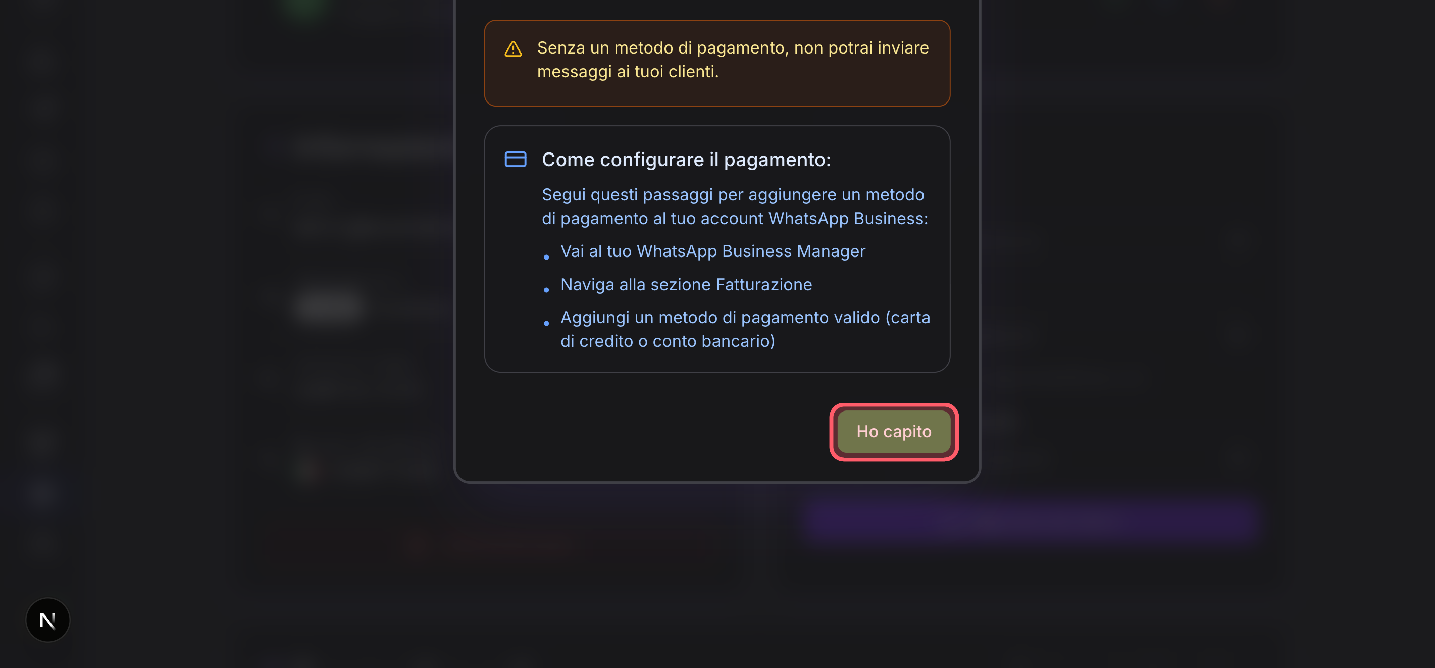 Comprueba en el panel