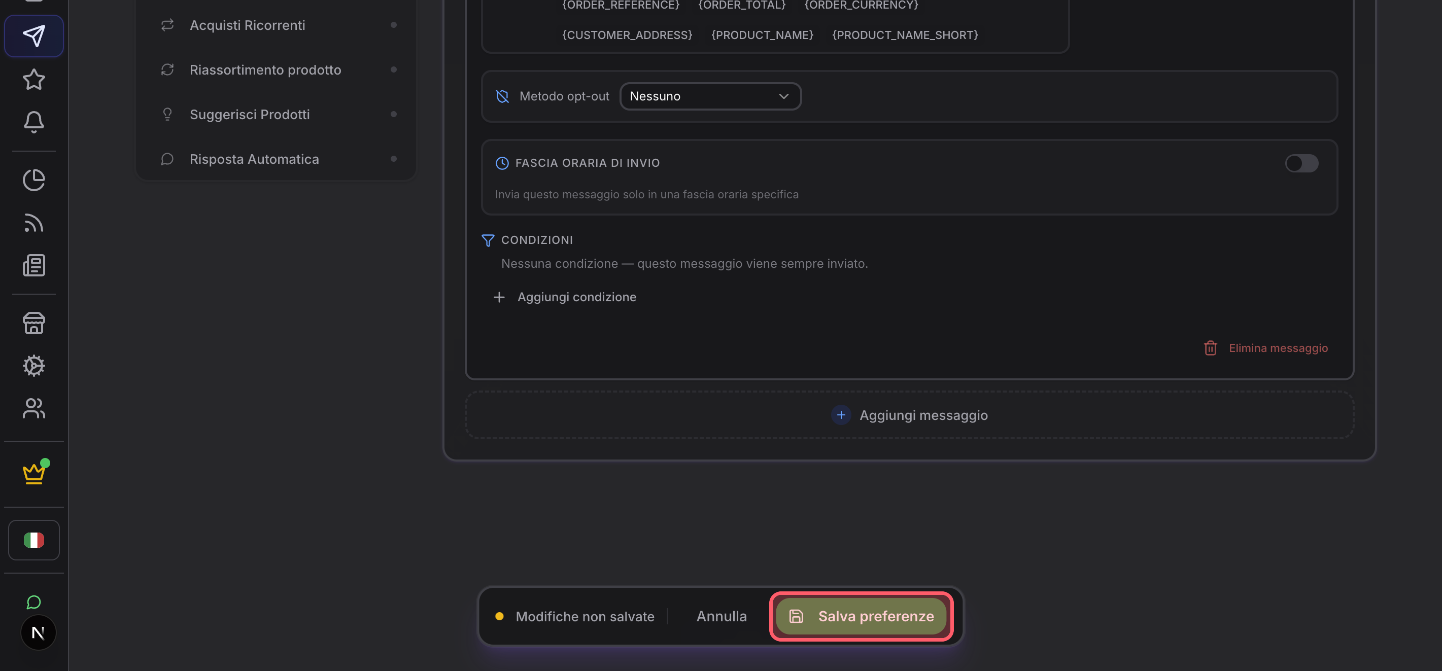 Guarda las preferencias
