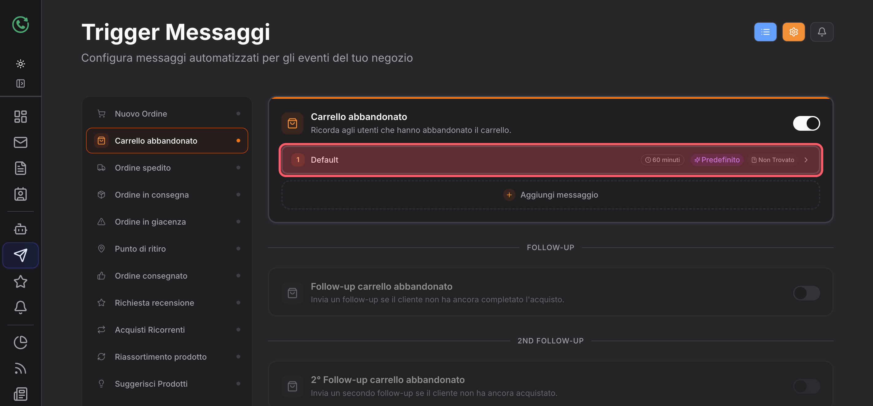Abre la regla o el flujo de mensajes